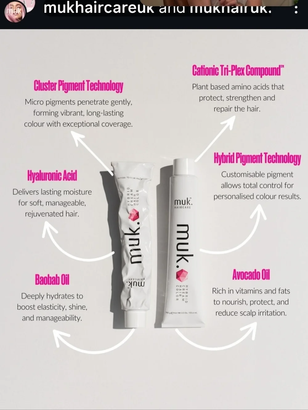 Muk. Haircare Hybrid Cream Hair Color- Light Copper Blonde.